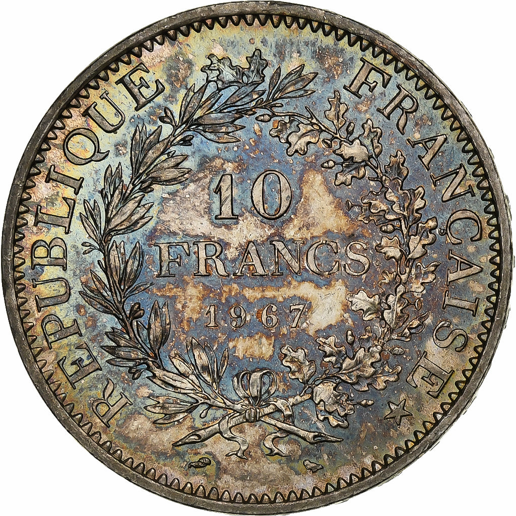Coin, France, Hercule, 10 Francs, 1967, Paris, MS(60-62), Silver, KM:932