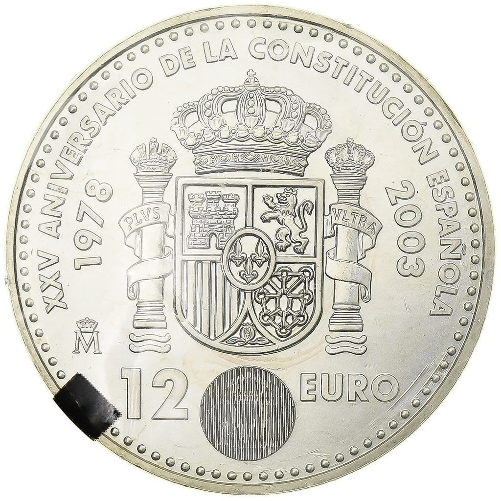 Spanien, 12 Euro, 25th Anniversary of Constitution, 2003, Madrid, FDC, STGL