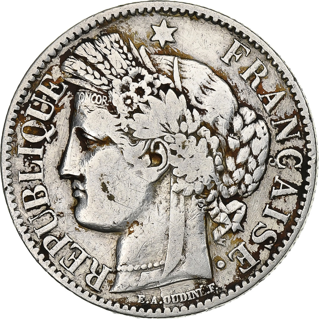 Münze, Frankreich, Cérès, 2 Francs, 1887, Paris, S+, Silber, KM:817.1
