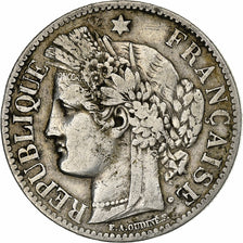 Moeda, França, Cérès, 2 Francs, 1887, Paris, VF(30-35), Prata, KM:817.1