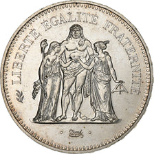 France, 50 Francs, Hercule, 1980, Paris, Silver, MS(60-62), KM:941.1
