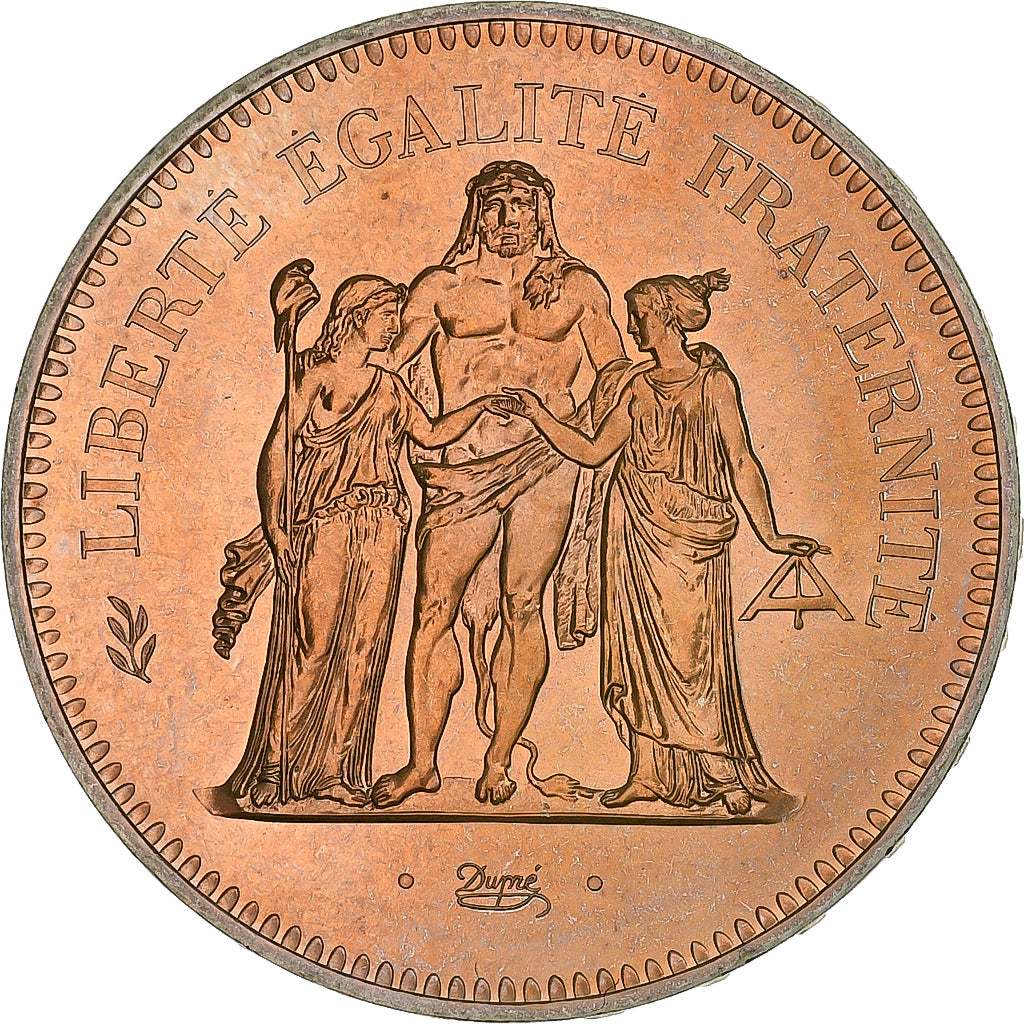 France, Hercule, 50 Francs, 1976, Paris, série FDC, FDC, Argent, Gadoury:882