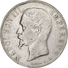 Munten, Frankrijk, 5 Francs, 1855, Paris, FR+, Zilver, KM:782.1, Gadoury:734