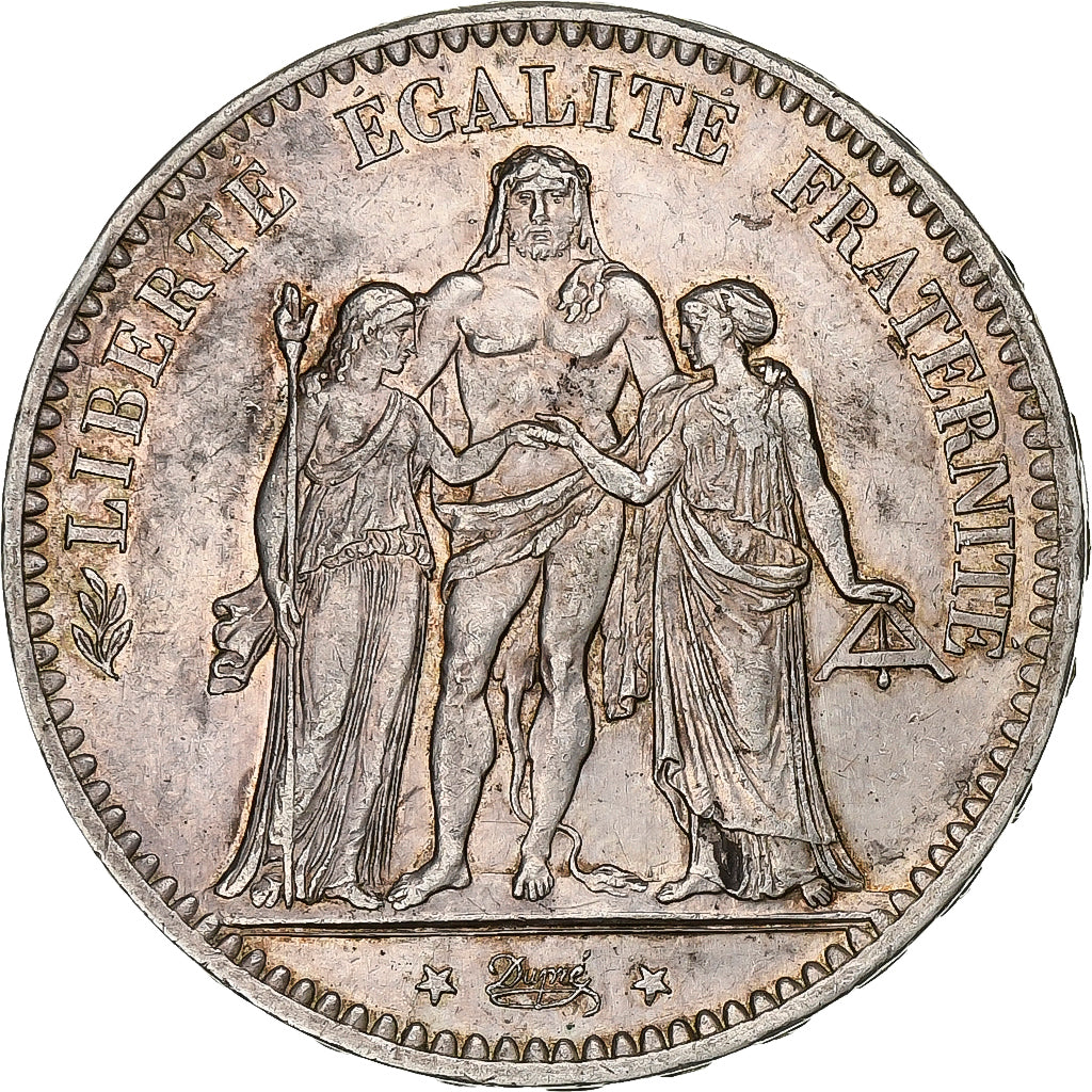 Coin, France, Hercule, 5 Francs, 1876, Paris, AU(50-53), Silver, KM:820.1