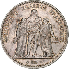 Coin, France, Hercule, 5 Francs, 1876, Paris, AU(50-53), Silver, KM:820.1