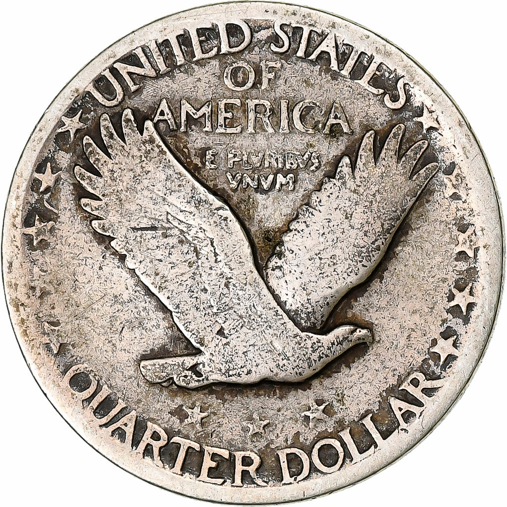 Estados Unidos da América, Standing Liberty Quarter, 1925, Philadelphia, Prata