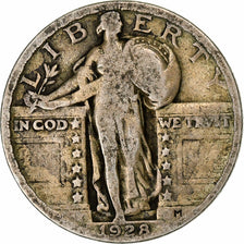 United States, Quarter, Standing Liberty Quarter, 1928, U.S. Mint, Silver
