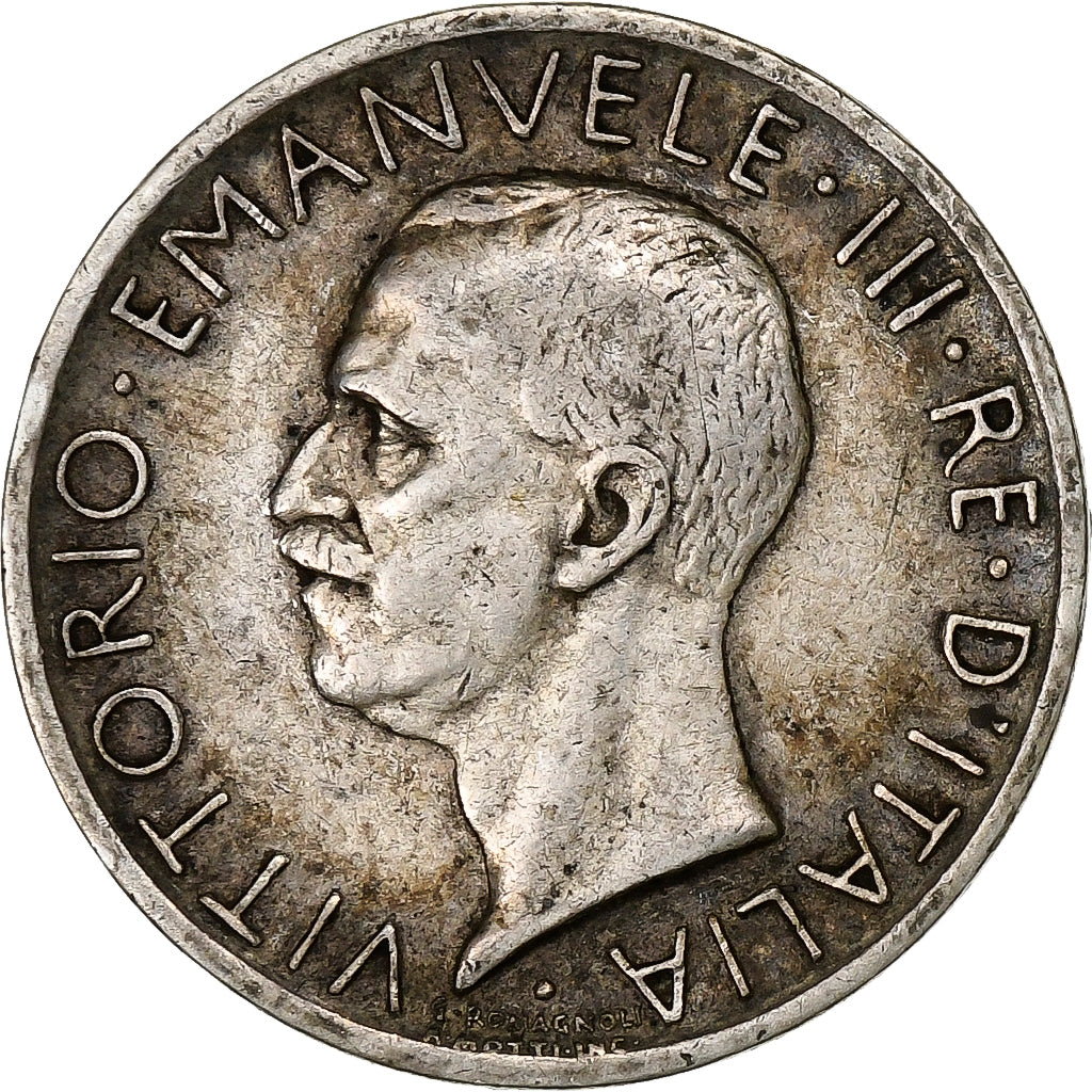 Italy, Vittorio Emanuele III, 5 Lire, 1927, Rome, Silver, AU(50-53), KM:67.2