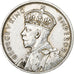 Mauritius, George V, 1/2 Rupee, 1934, Silver, EF(40-45), KM:16