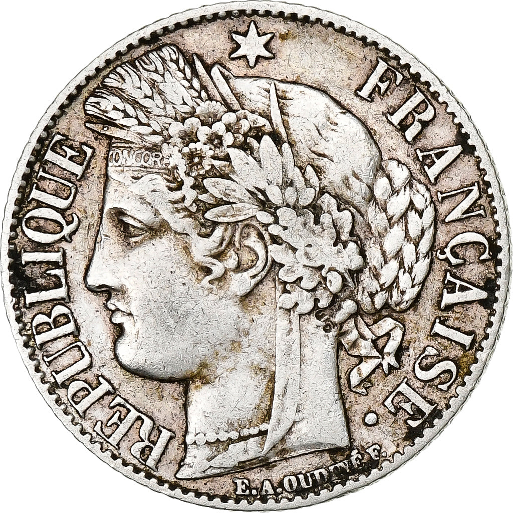 France, Franc, Cérès, 1888, Paris, Silver, EF(40-45), KM:822.1