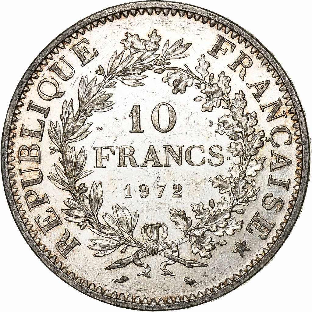 Coin, France, Hercule, 10 Francs, 1972, Paris, MS(60-62), Silver, KM:932