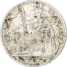 INDOCHINA FRANCESA, 10 Cents, 1937, Paris, Prata, EF(40-45), KM:16.2
