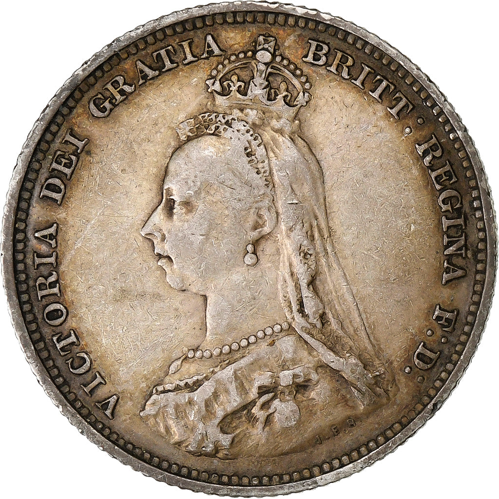 Munten, Groot Bretagne, Victoria, Shilling, 1887, ZF+, Zilver, KM:761