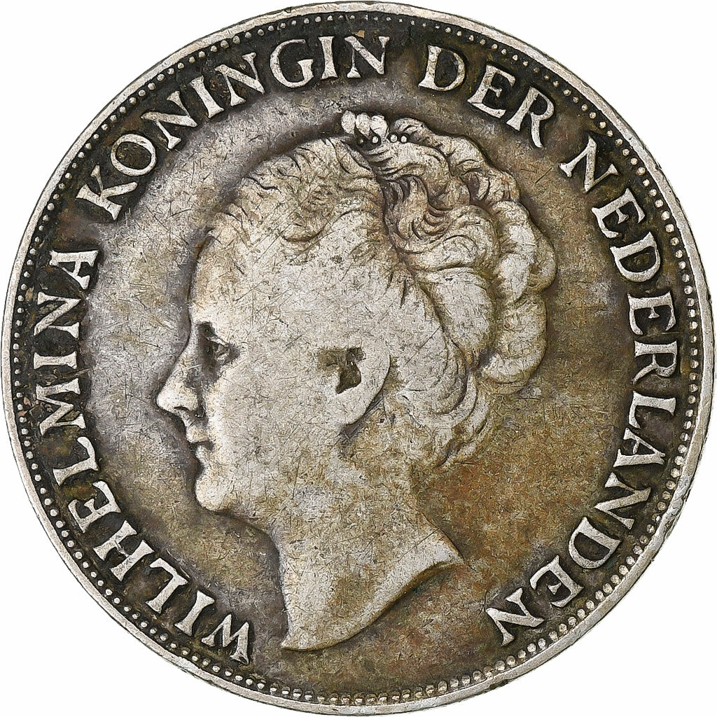 Curaçao, Wilhelmina I, Gulden, 1944, Srebro, VF(30-35), KM:161.2