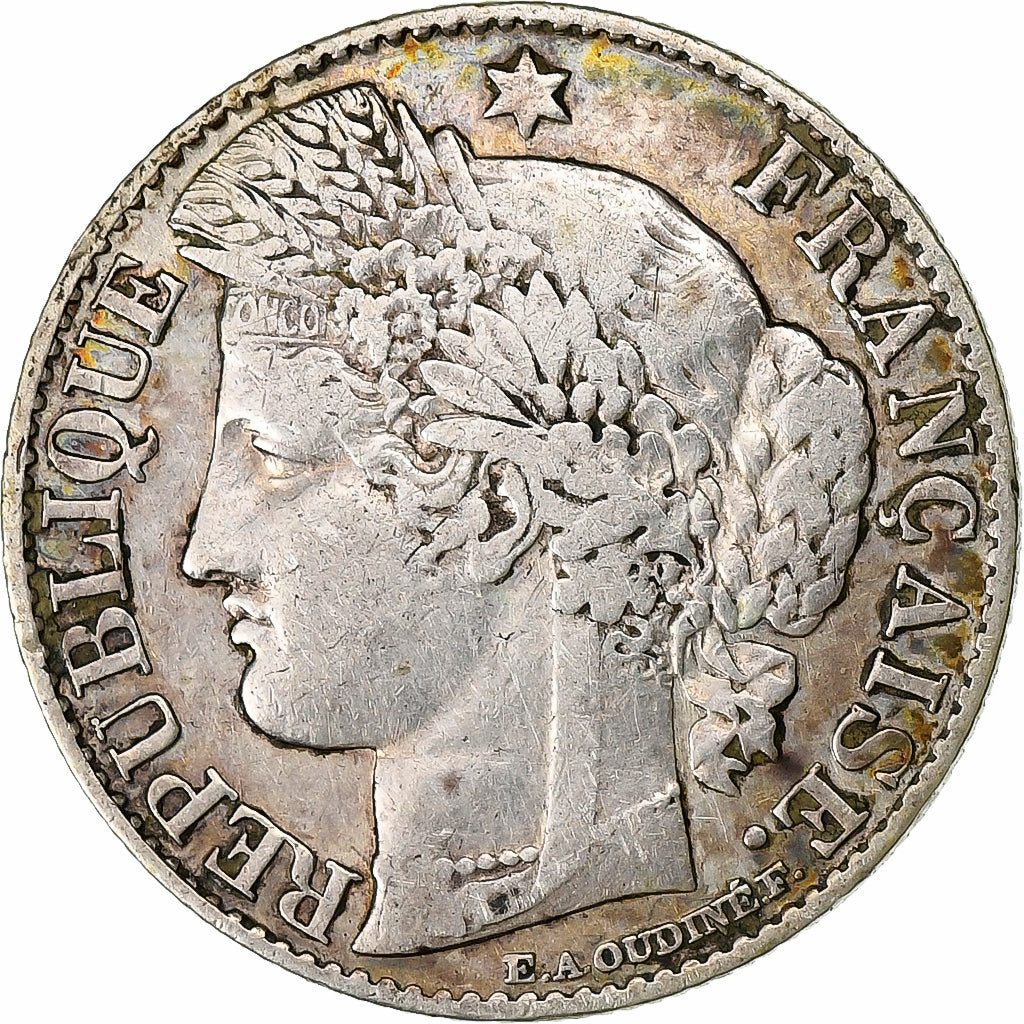 France, 50 Centimes, Cérès, 1881, Paris, Silver, EF(40-45), Gadoury:419a