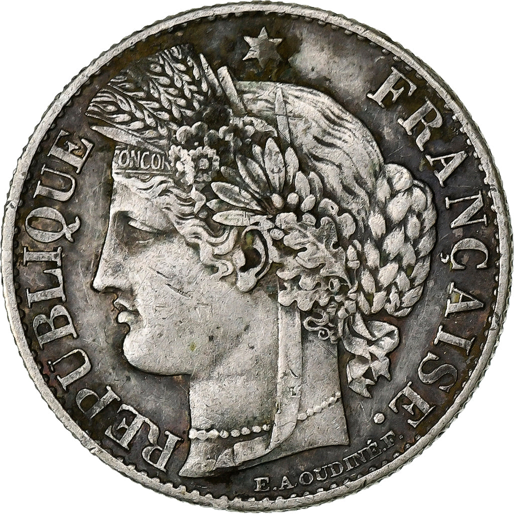 Francja, 50 Centimes, Cérès, 1886, Paris, Srebro, EF(40-45), Gadoury:419a