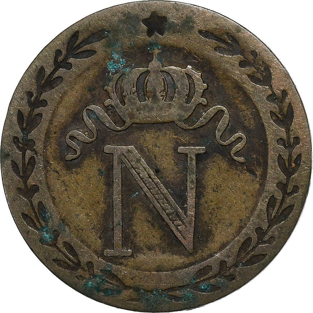 Francia, Napoleon I, 10 Centimes, 1808, Paris, MBC, Vellón, Gadoury:190
