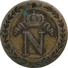 Francia, Napoleon I, 10 Centimes, 1808, Paris, MBC, Vellón, Gadoury:190