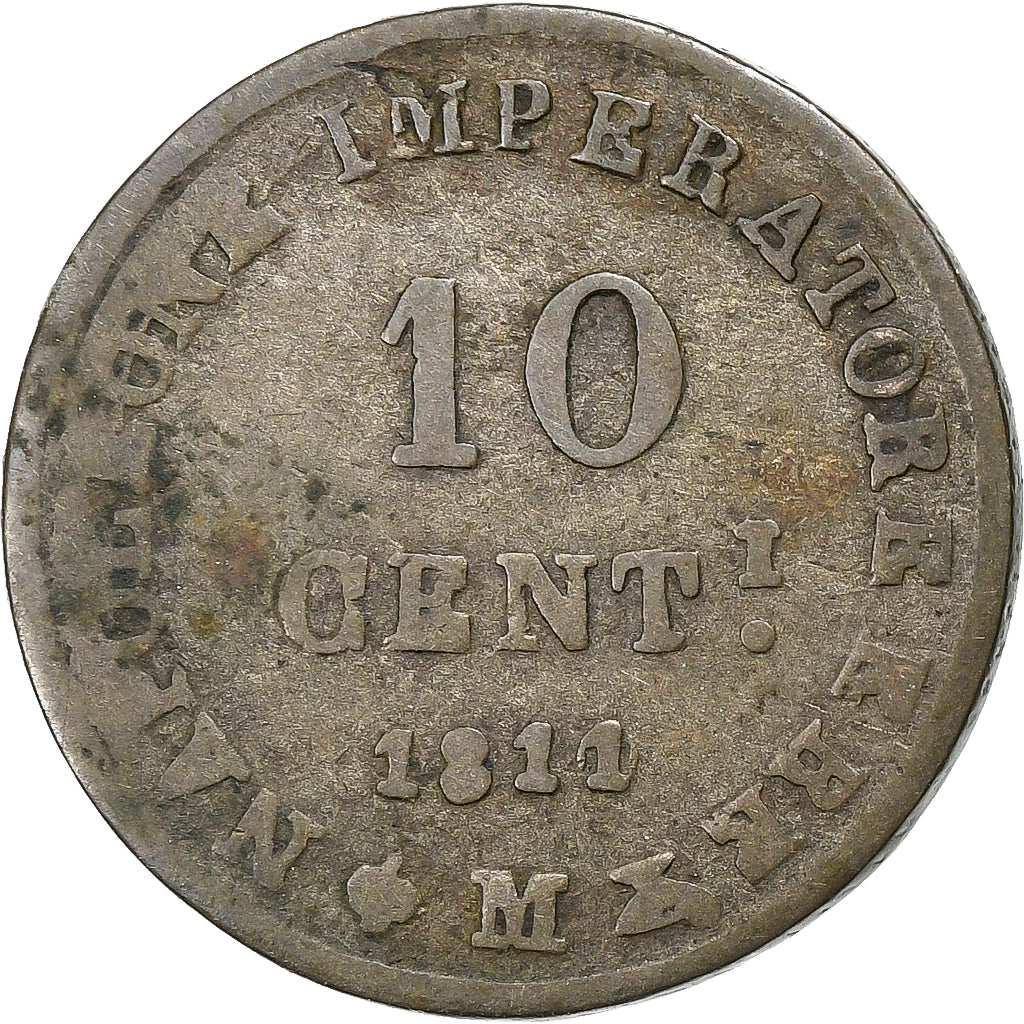 ITALIAN STATES, KINGDOM OF NAPOLEON, Napoleon I, 10 Centesimi, 1811, Milan