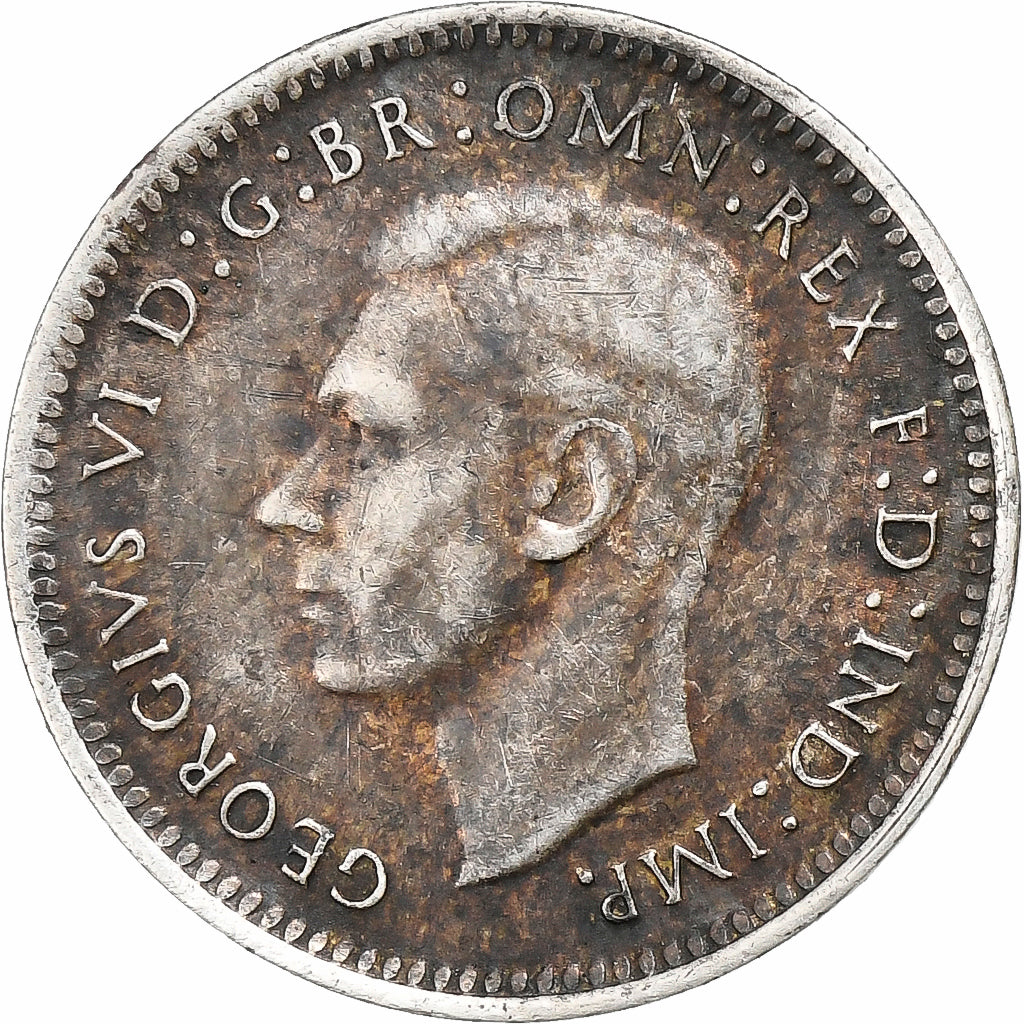 Australia, George VI, 3 Pence, 1944, Melbourne, Biglione, BB, KM:44