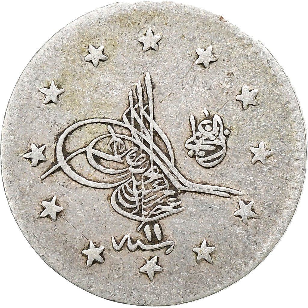 Ottoman Empire, Abdul Hamid II, 1 Kurus, 1897 (1293), Constantinople, Silver