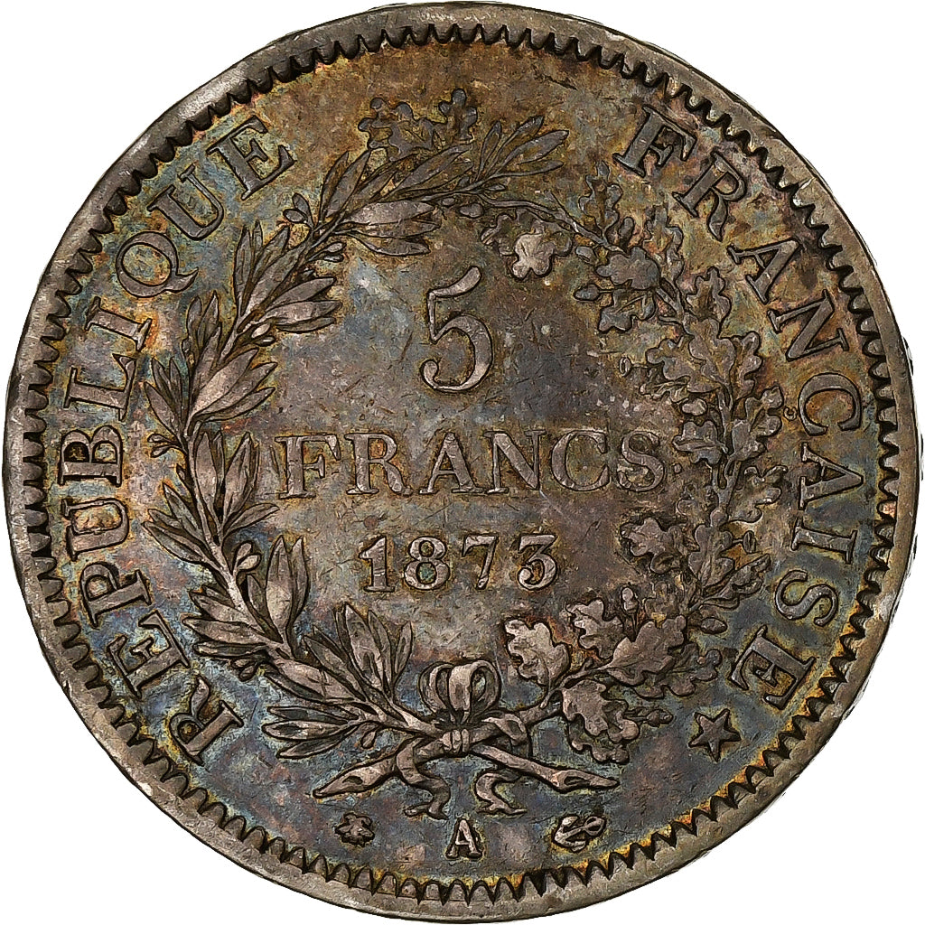 Coin, France, Hercule, 5 Francs, 1873, Paris, AU(50-53), Silver, KM:820.1