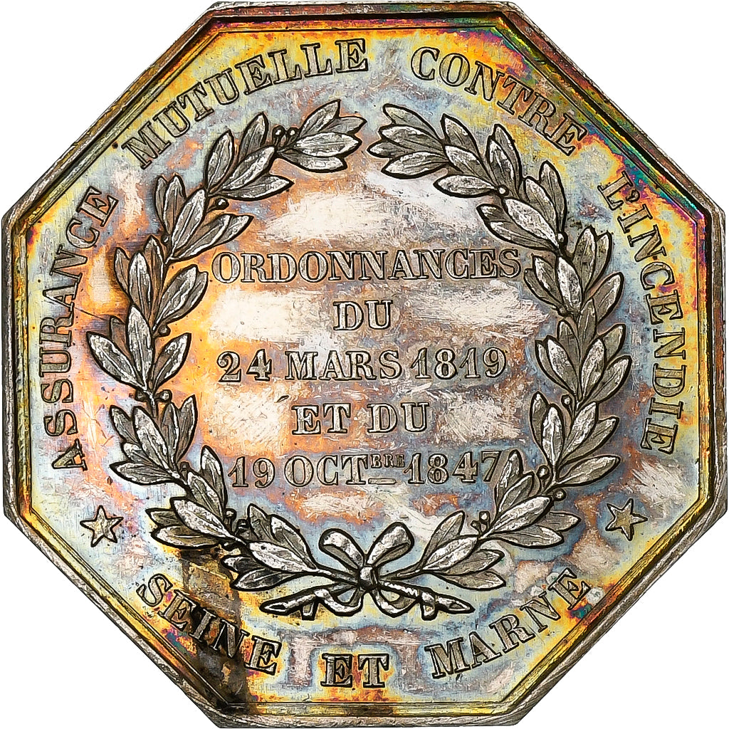 França, Token, Assurance Mutuelle contre l'Incendie, Seine et Marne, 1847