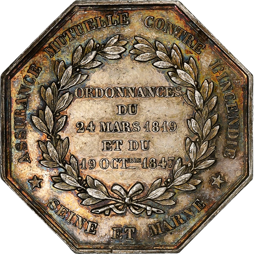 França, Token, Assurance Mutuelle contre l'Incendie, Seine et Marne, 1847