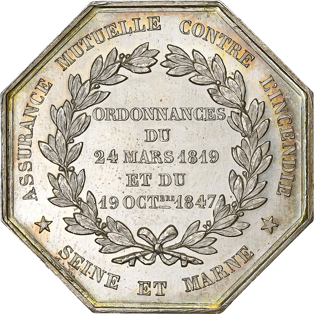 Frankrijk, Token, Assurance Mutuelle contre l'Incendie, Seine et Marne, 1847