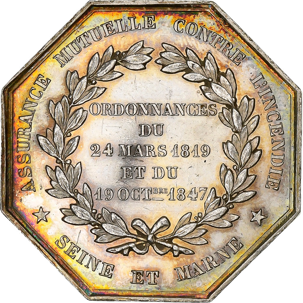 França, Token, Assurance Mutuelle contre l'Incendie, Seine et Marne, 1847