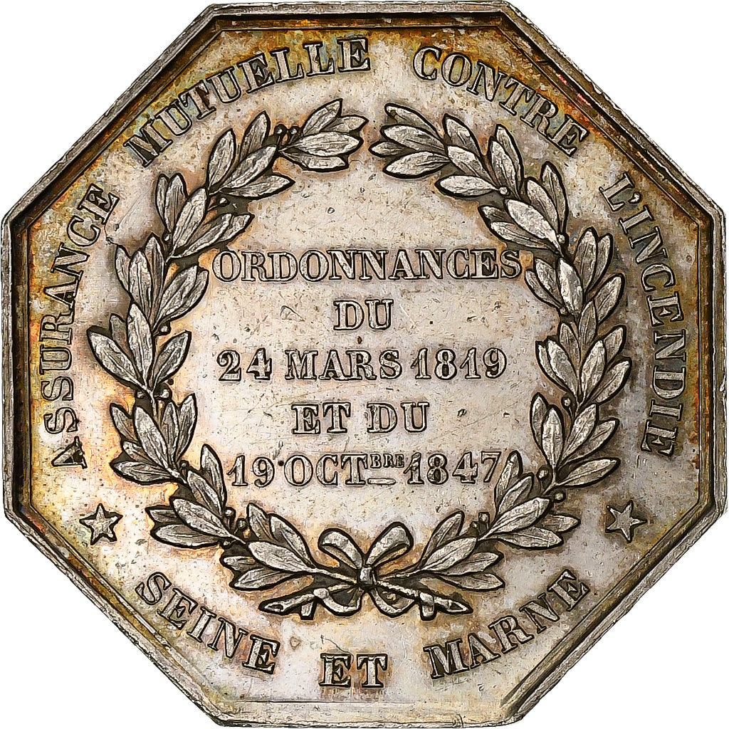 Frankrijk, Token, Assurance Mutuelle contre l'Incendie, Seine et Marne, 1847