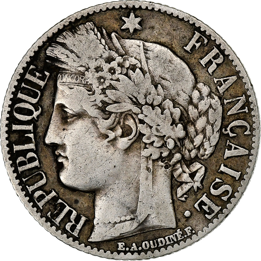 Munten, Frankrijk, Cérès, Franc, 1872, Paris, ZF, Zilver, KM:822.1