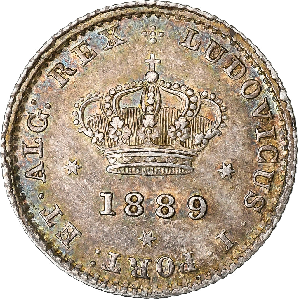 Monnaie, Portugal, Luiz I, 50 Reis, 1889, SUP+, Argent, KM:506.2