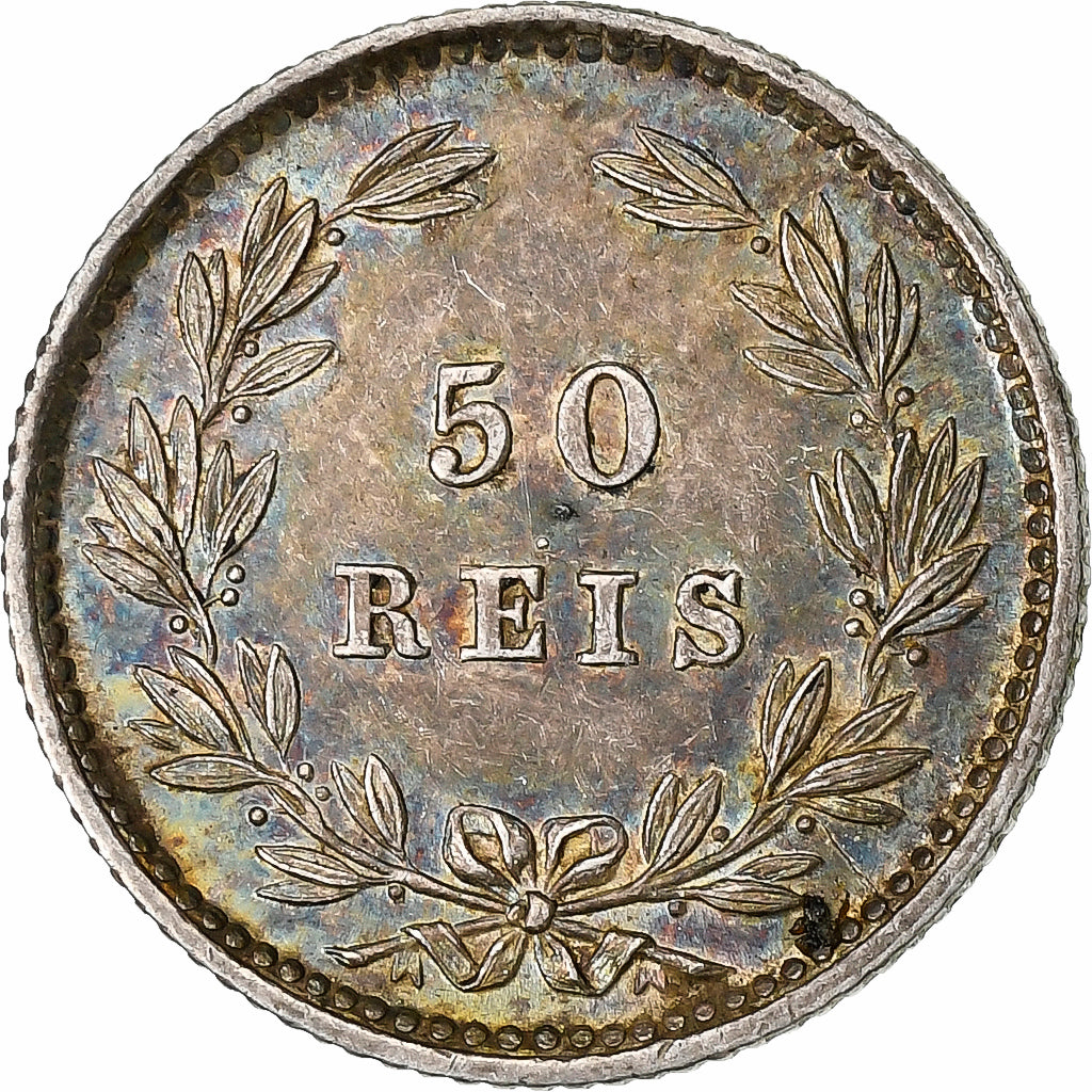Monnaie, Portugal, Luiz I, 50 Reis, 1889, SUP+, Argent, KM:506.2