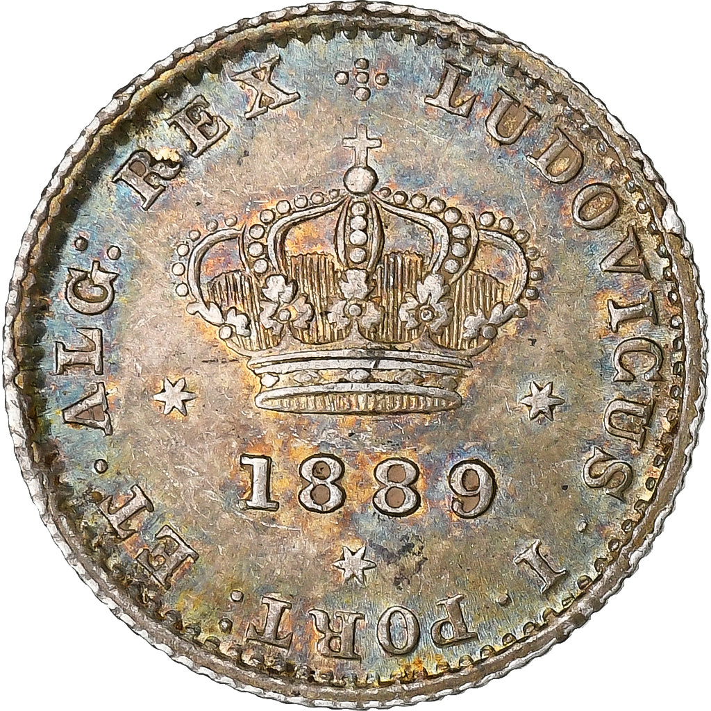 Monnaie, Portugal, Luiz I, 50 Reis, 1889, SUP+, Argent, KM:506.2
