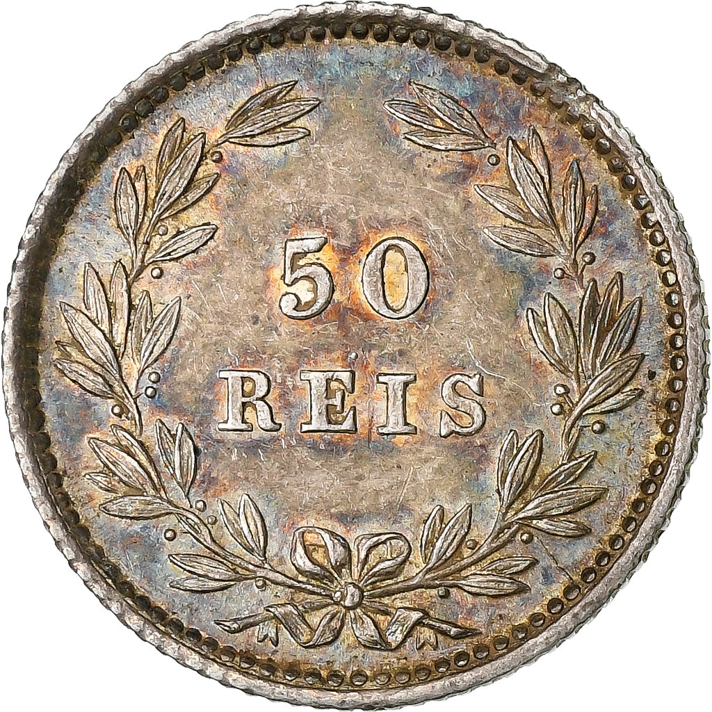Monnaie, Portugal, Luiz I, 50 Reis, 1889, SUP+, Argent, KM:506.2