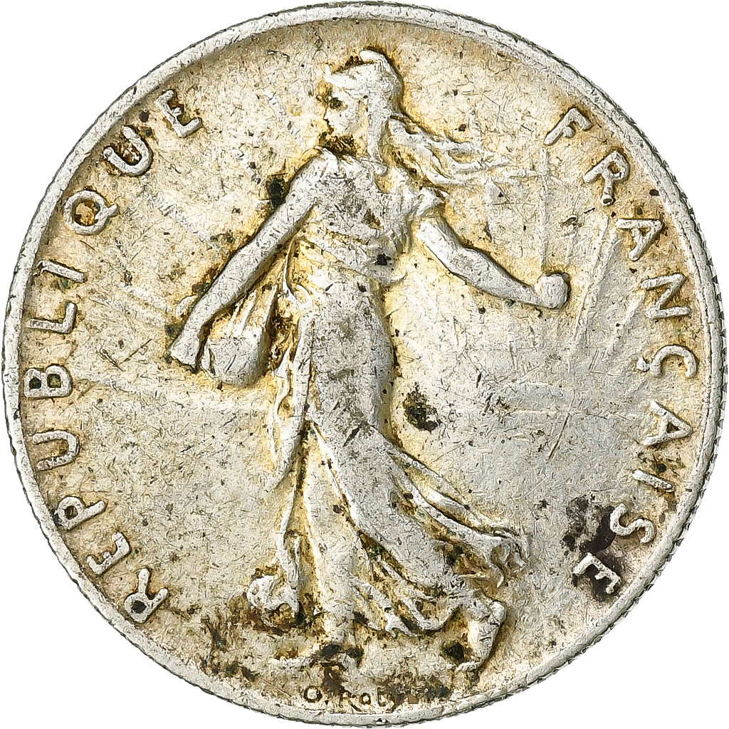 Frankreich, Semeuse, 50 Centimes, 1909, Paris, SS, Silber, KM:854, Gadoury:420