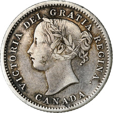 Canada, Victoria, 10 Cents, 1858, Heaton, Silver, EF(40-45)