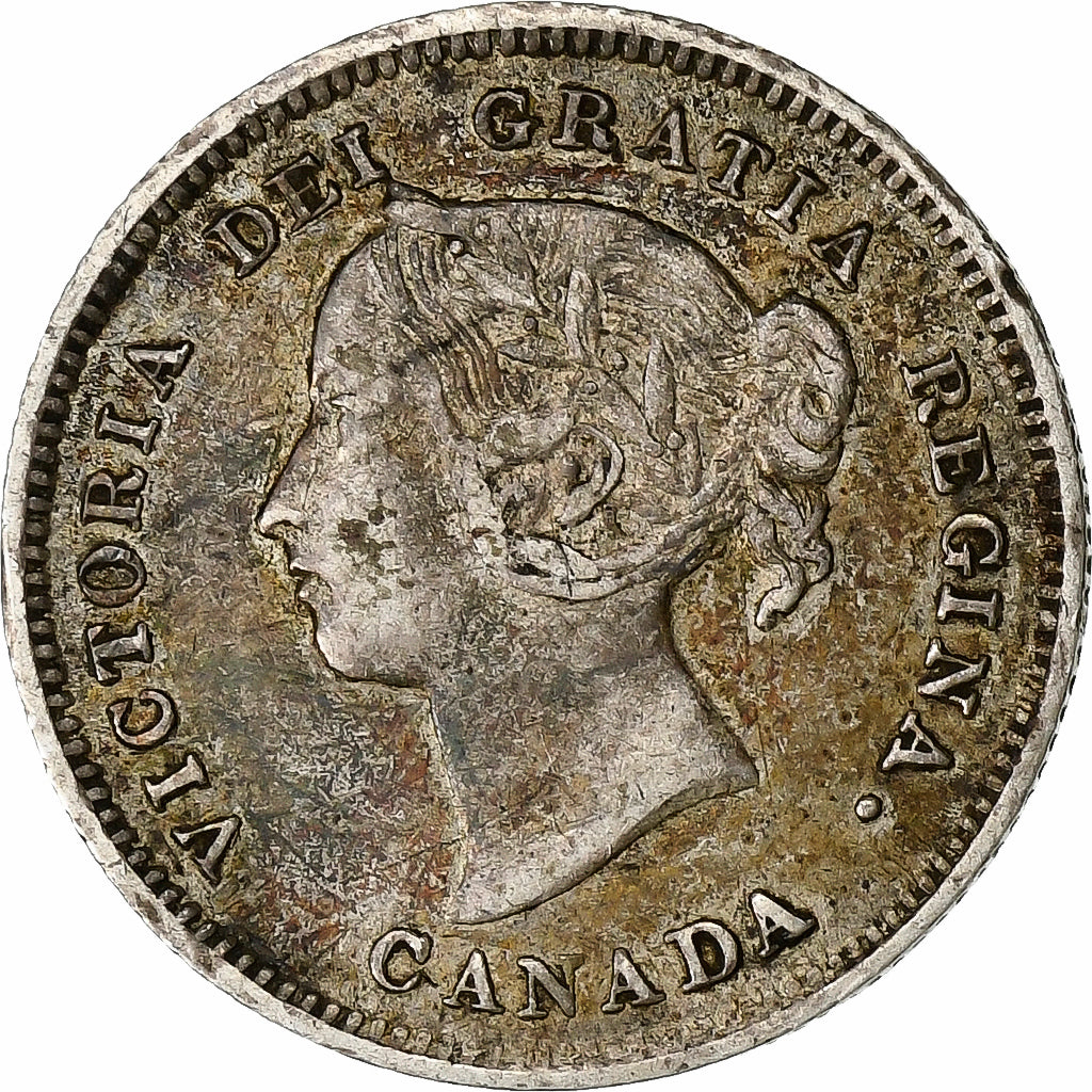 Canadá, Victoria, 5 Cents, 1886, Royal Canadian Mint, Prata, EF(40-45), KM:2