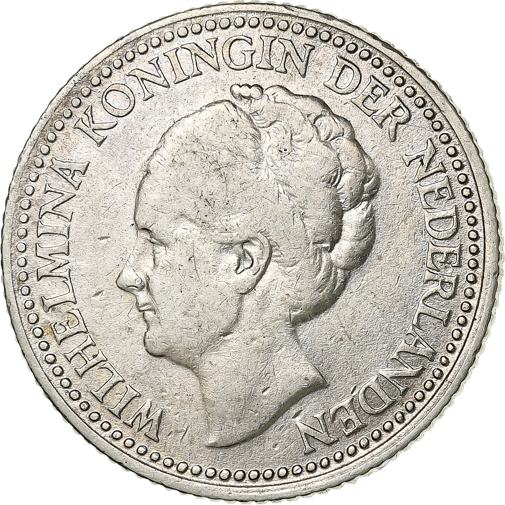 Nederland, Wilhelmina I, 1/2 Gulden, 1922, Zilver, ZF, KM:160