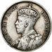 Coin, Mauritius, George V, 1/4 Rupee, 1934, AU(50-53), Silver, KM:15