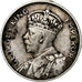 Coin, Mauritius, George V, 1/4 Rupee, 1934, AU(50-53), Silver, KM:15