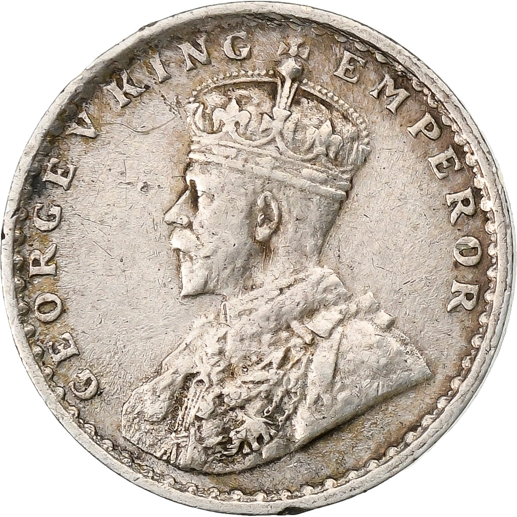 Indes britannique, George V, 2 Annas, 1914, Argent, TTB+, KM:515