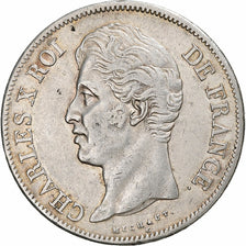FRANCE, Charles X, 5 Francs, 1828, Paris, KM #728.1, VF(30-35), Silver, Gadoury.