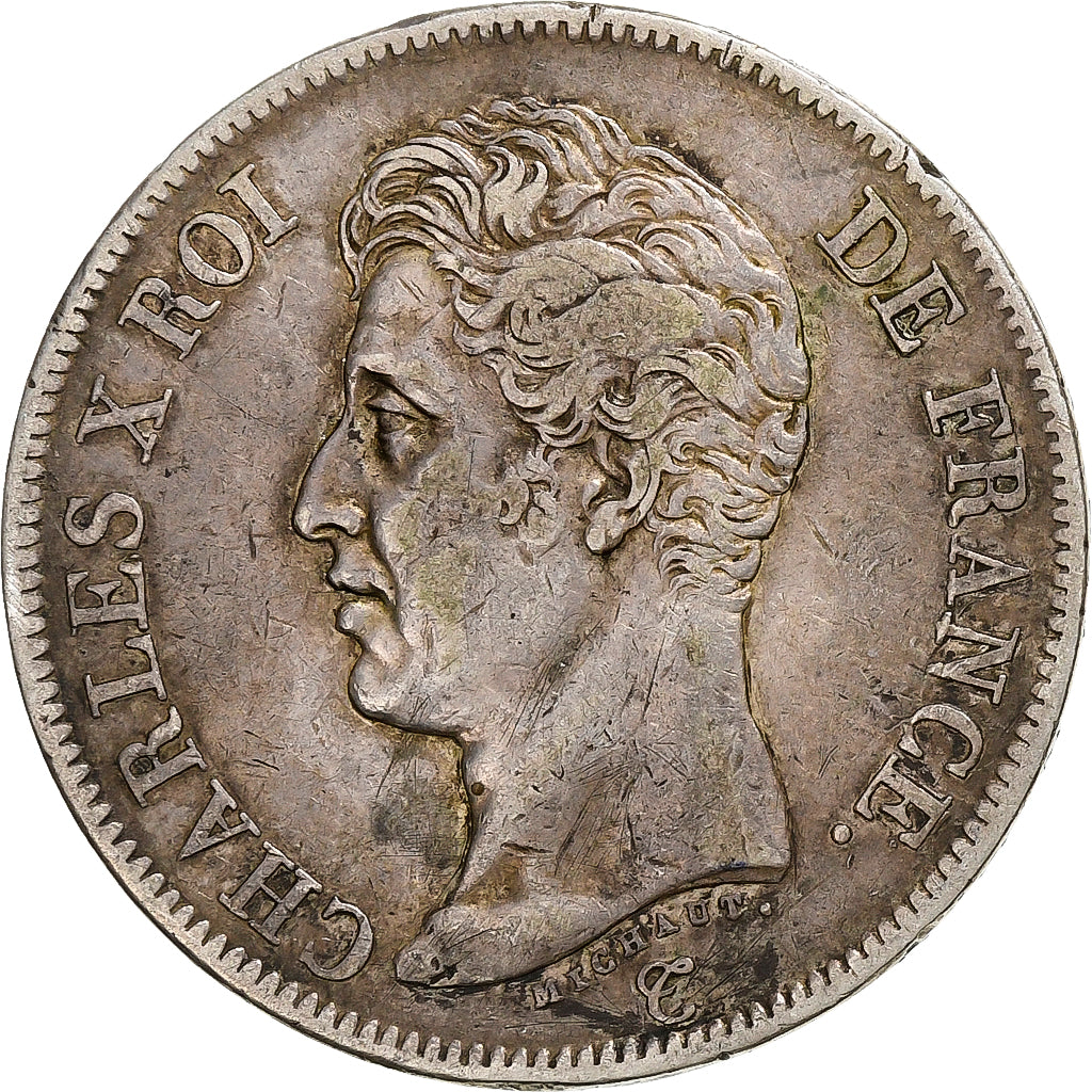 FRANCE, Charles X, 5 Francs, 1826, Paris, KM #720.1, VF(30-35), Silver, Gadoury.
