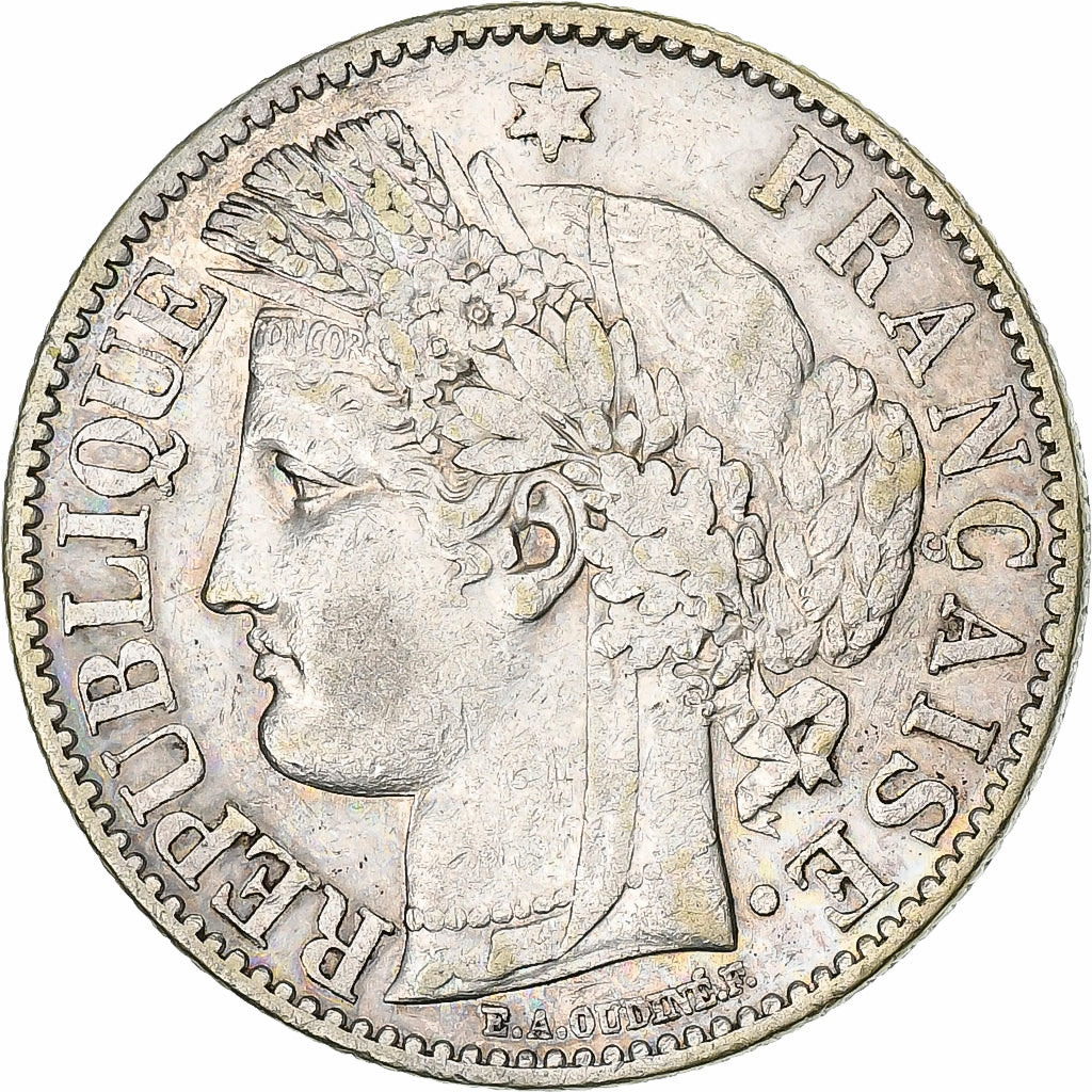 Munten, Frankrijk, Cérès, 2 Francs, 1881, Paris, ZF, Zilver, KM:817.1
