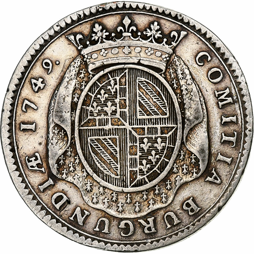 França, Token, Louis XV, Etats de Bourgogne, História, 1749, Duvivier