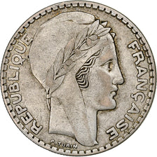 France, 20 Francs, Turin, 1937, Paris, Silver, EF(40-45), Gadoury:852, KM:879