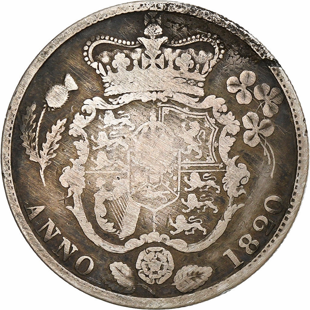 Great Britain, George IV, 1/2 Crown, 1820, Silver, VF(20-25), KM:676