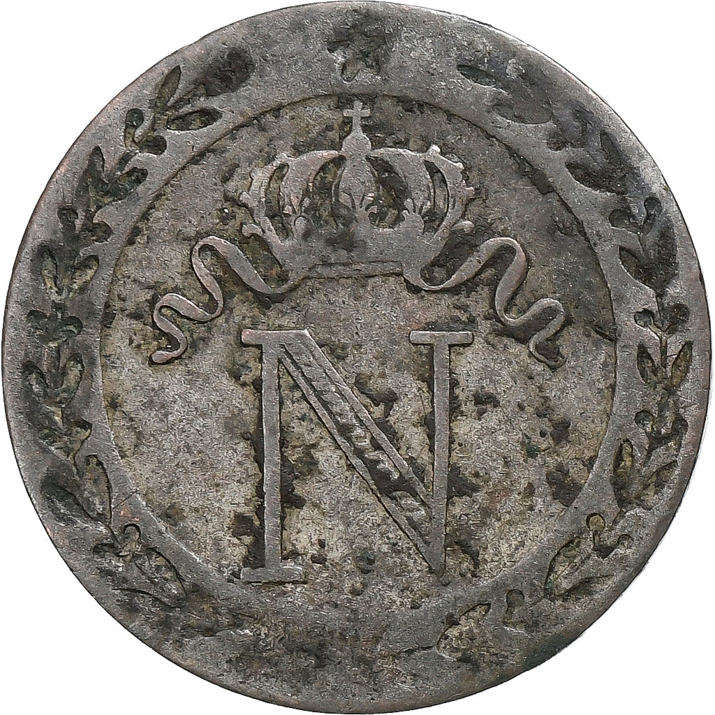 FRANCE, Napoléon I, 10 Centimes, 1809, Paris, KM #676.1, VF(30-35), Billon, G...